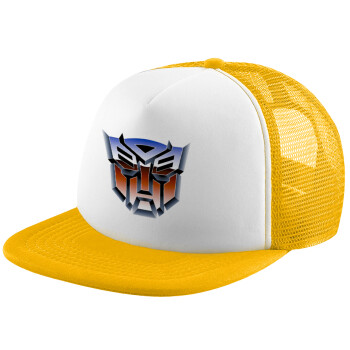 Transformers, Καπέλο Soft Trucker με Δίχτυ Κίτρινο/White 
