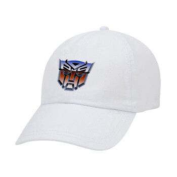 Transformers, Καπέλο ενηλίκων Jockey Λευκό (snapback, 5-φύλλο, unisex)