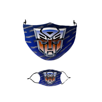 Transformers, Μάσκα υφασμάτινη παιδική πολλαπλών στρώσεων με υποδοχή φίλτρου
