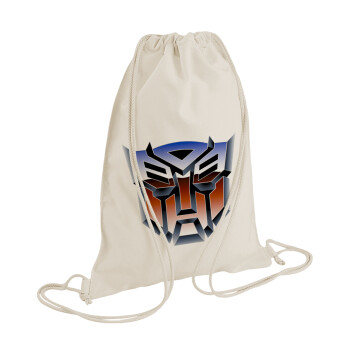 Transformers, Τσάντα πλάτης πουγκί GYMBAG natural (28x40cm)