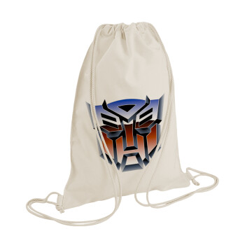 Transformers, Backpack bag GYMBAG natural (28x40cm)