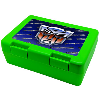 Transformers, Children's cookie container GREEN 185x128x65mm (BPA free plastic)