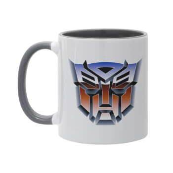 Transformers, Κούπα χρωματιστή γκρι, κεραμική, 330ml