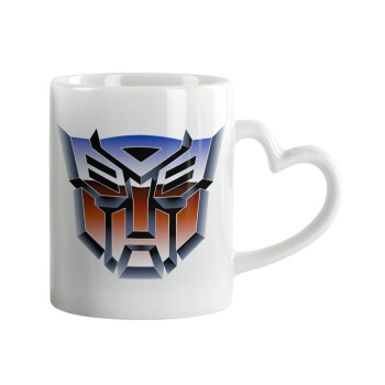 Transformers, Mug heart handle, ceramic, 330ml