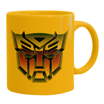 Transformers, Ceramic coffee mug yellow, 330ml (1pcs)