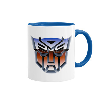 Transformers, Mug colored blue, ceramic, 330ml