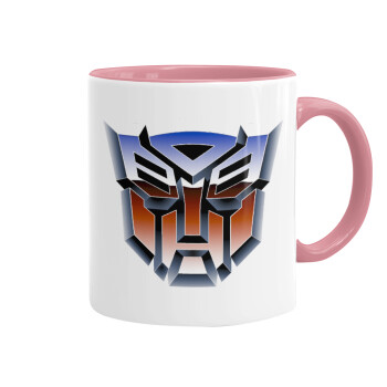 Transformers, Mug colored pink, ceramic, 330ml