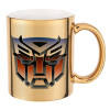 Mug ceramic, gold mirror, 330ml