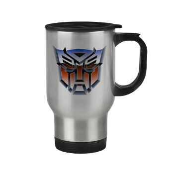 Transformers, Stainless steel travel mug with lid, double wall 450ml