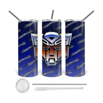 Transformers, Tumbler stainless steel 600ml, with metal straw & cleaning brush