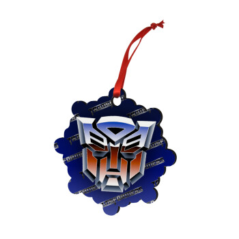 Transformers, Christmas ornament snowflake wooden 7.5cm