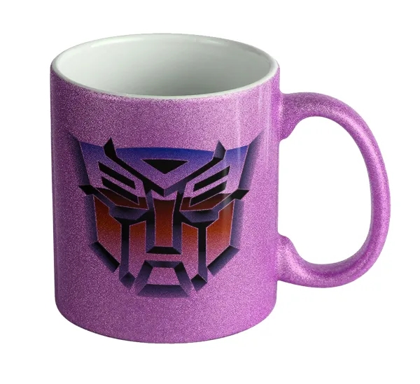Transformers — Purple glitter mug that sparkles, ceramic, 330ml