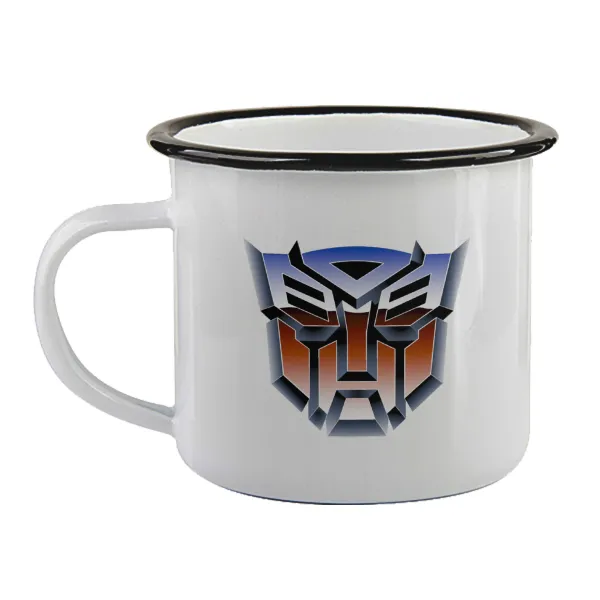 Transformers — Enamel mug with black rim, 360ml