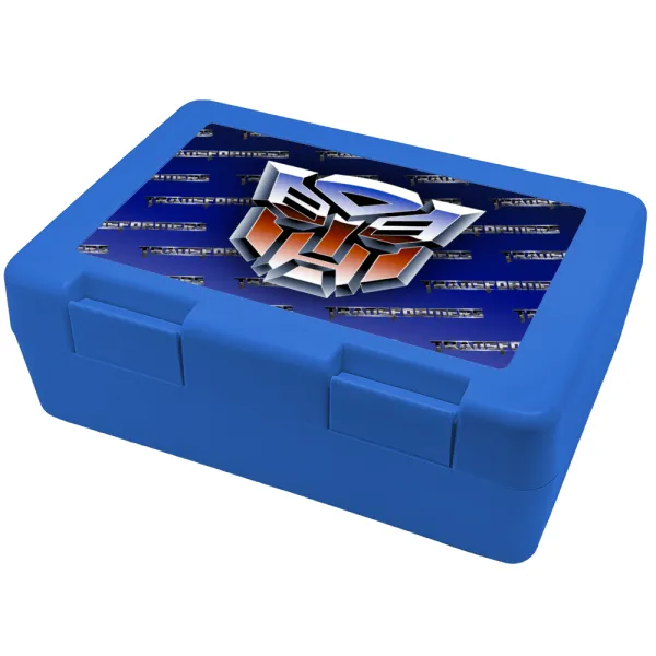 Transformers — Παιδικό δοχείο κολατσιού ΜΠΛΕ 185x128x65mm (BPA free πλαστικό)