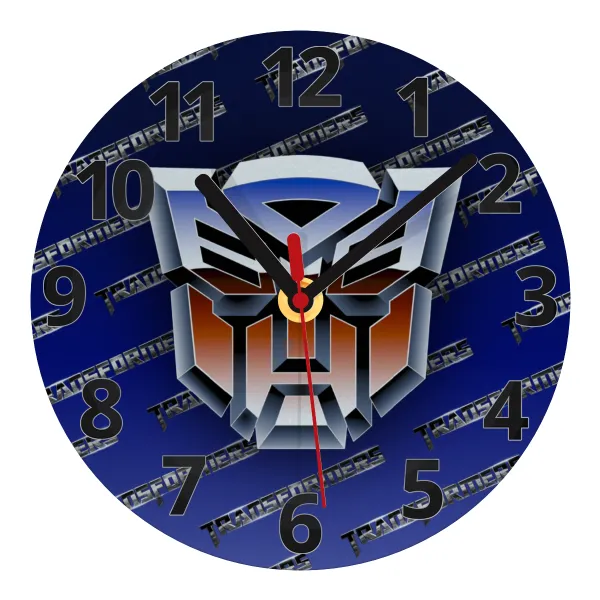 Transformers — Ρολόι τοίχου γυάλινο 20cm