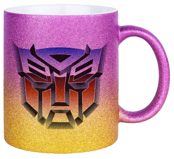Transformers — Κούπα Χρυσή/Ροζ Glitter, κεραμική, 330ml