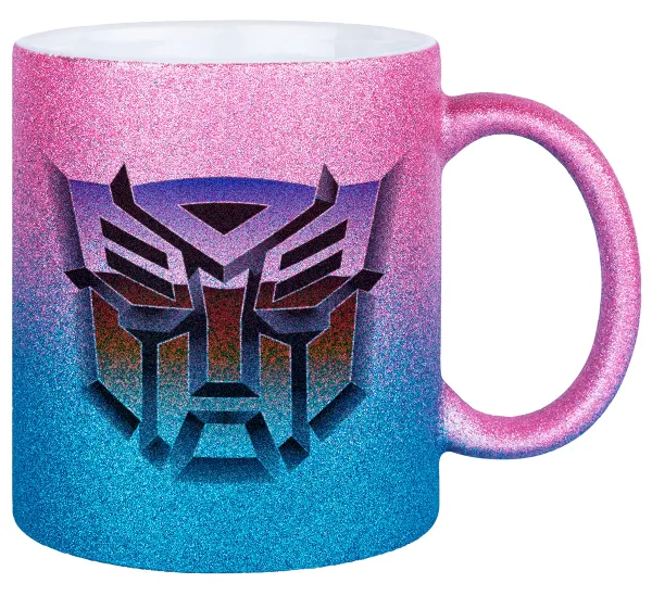Transformers — Gold/blue glitter mug, ceramic, 330ml