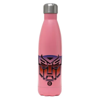 Transformers, Metal mug thermos Pink Mat (Stainless steel), double wall, 500ml