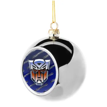 Transformers, Silver 8cm Christmas tree ball ornament