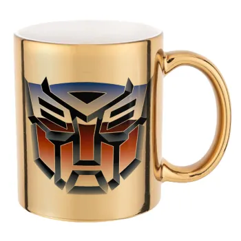 Transformers, Κούπα κεραμική, χρυσή καθρέπτης, 330ml