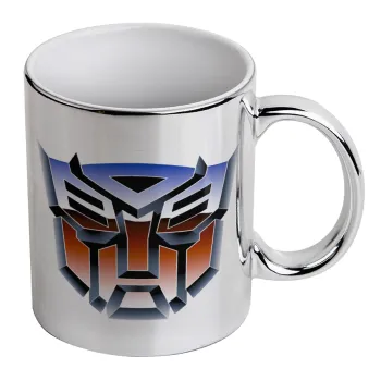 Transformers, Mug ceramic, silver mirror, 330ml