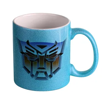 Transformers, Κούπα Σιέλ Glitter που γυαλίζει, κεραμική, 330ml