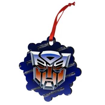 Transformers, Christmas ornament snowflake wooden 7.5cm