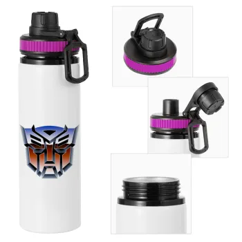 Transformers, Metallic water bottle with safety lid, 850ml aluminum