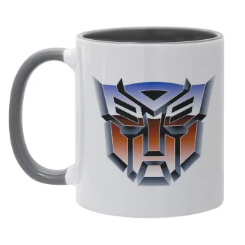 Transformers, Κούπα χρωματιστή γκρι, κεραμική, 330ml