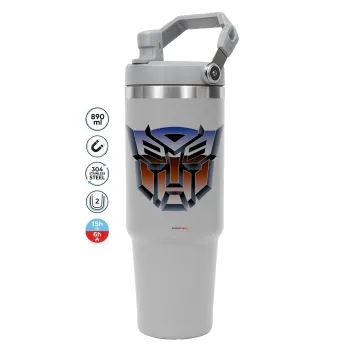 Transformers, GREY color, 890ml (30oz) stainless Steel Tumbler with Handle