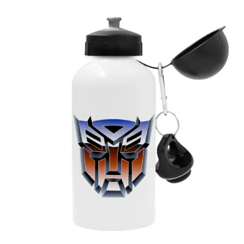 Transformers, Metal water bottle, White, aluminum 500ml
