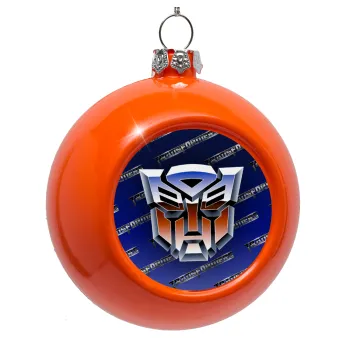 Transformers, Orange Christmas tree ornament bauble 8cm