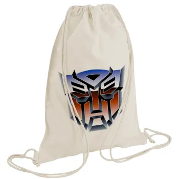 Transformers, Backpack bag GYMBAG natural (28x40cm)