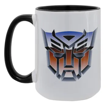Transformers, Κούπα Mega 15oz, κεραμική Μαύρη, 450ml
