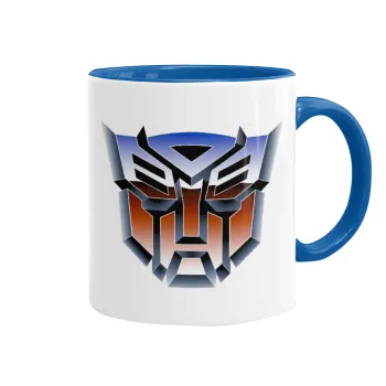 Transformers, Κούπα χρωματιστή μπλε, κεραμική, 330ml