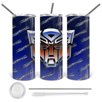 Transformers, Tumbler stainless steel 600ml, with metal straw & cleaning brush