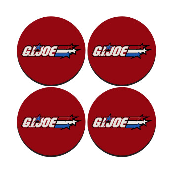 G.I. Joe, ΣΕΤ 4 Σουβέρ ξύλινα στρογγυλά (9cm)