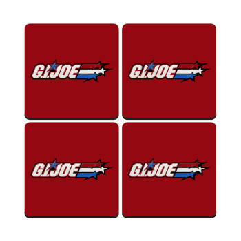 G.I. Joe, ΣΕΤ 4 Σουβέρ ξύλινα τετράγωνα (9cm)