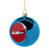 Blue Christmas tree ball ornament 8cm