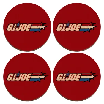 G.I. Joe, ΣΕΤ x4 Σουβέρ ξύλινα στρογγυλά plywood (9cm)