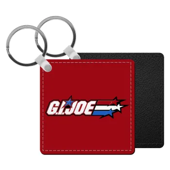 G.I. Joe, Μπρελόκ Δερματίνη, τετράγωνο ΜΑΥΡΟ (5x5cm)