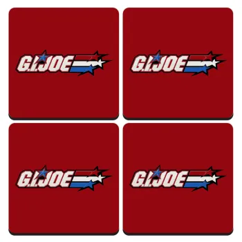G.I. Joe, ΣΕΤ 4 Σουβέρ ξύλινα τετράγωνα (9cm)