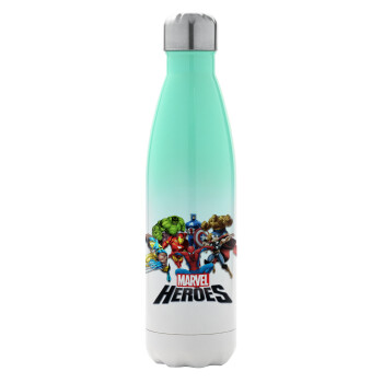 MARVEL heroes, Metal mug thermos Green/White (Stainless steel), double wall, 500ml