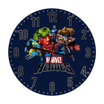 MARVEL heroes, Ρολόι τοίχου ξύλινο (30cm)