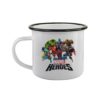 MARVEL heroes, Κούπα εμαγιέ με μαύρο χείλος 360ml