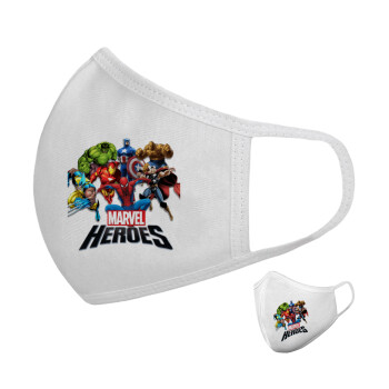 MARVEL heroes, Μάσκα υφασμάτινη υψηλής άνεσης παιδική (Δώρο πλαστική θήκη)