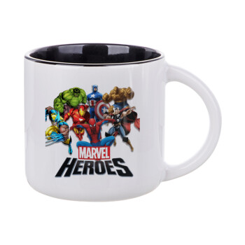 MARVEL heroes, Κούπα κεραμική 400ml Λευκή/Μαύρη