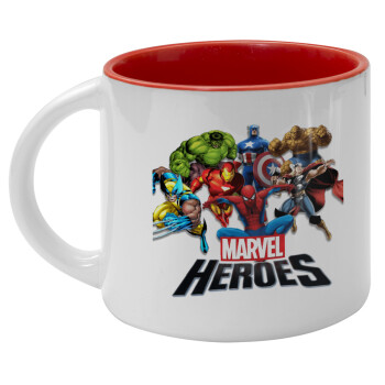 MARVEL heroes, Κούπα κεραμική 400ml Λευκή/Κόκκινη