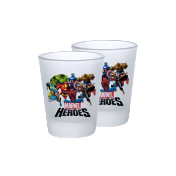 MARVEL heroes, Σφηνοπότηρα γυάλινα 45ml του πάγου (2 τεμάχια)