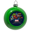 Green Christmas tree ornament bauble 8cm